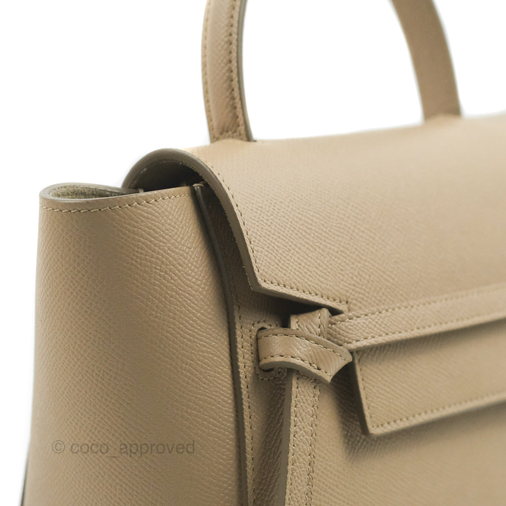 Celine Grained Calfskin Nano Belt Bag Light Taupe Gold Hardware