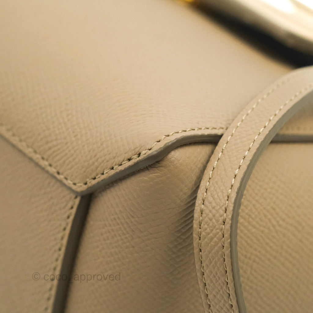 Celine Grained Calfskin Nano Belt Bag Light Taupe Gold Hardware