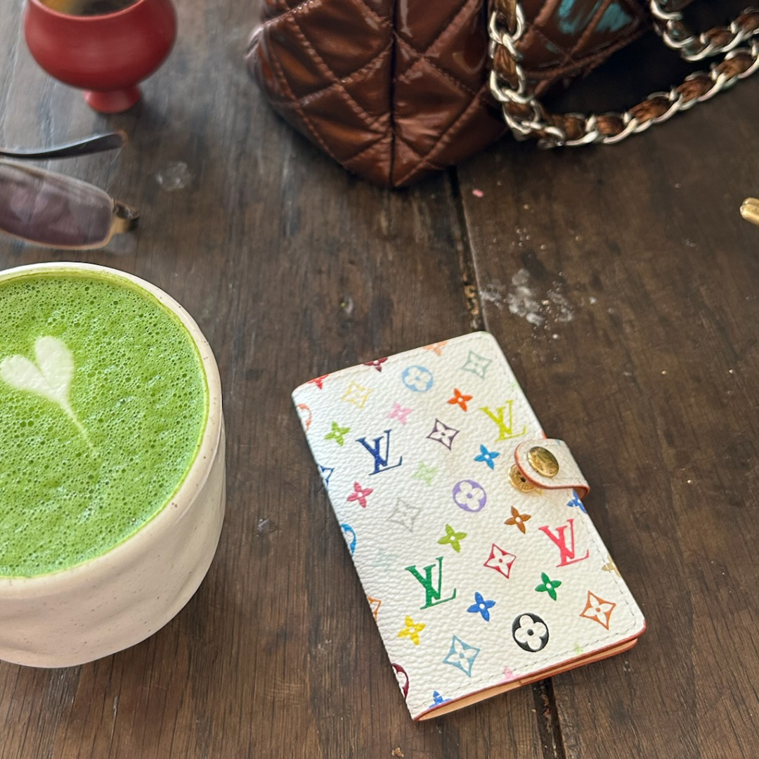 Louis Vuitton White Multicolour Monogram Canvas Mini Pocket Agenda Cover SR0014