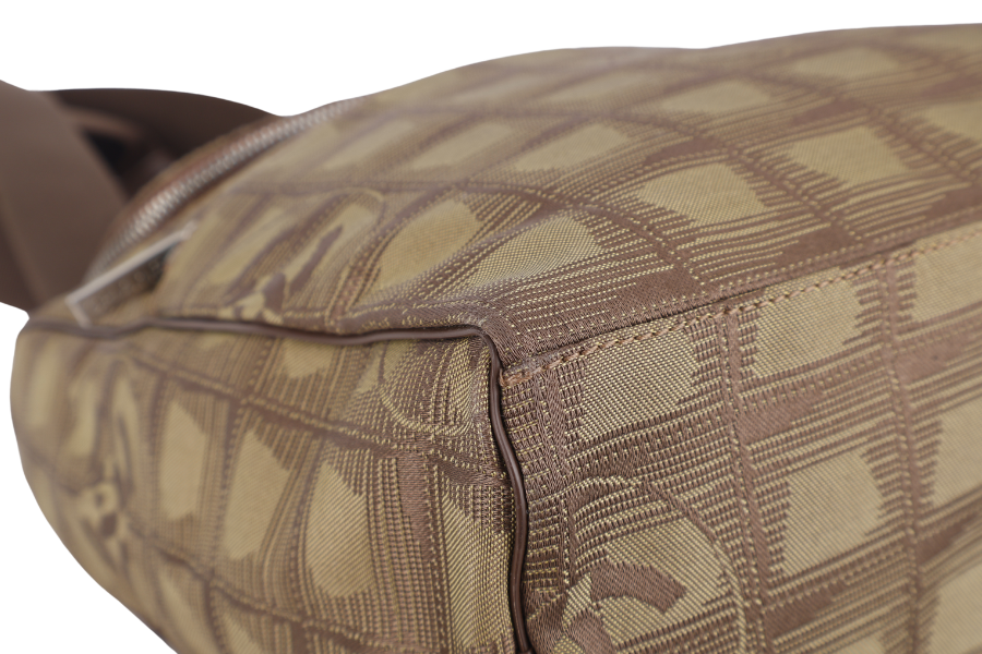 CHANEL SPORTS LINE BACKPACK (705xxxx) GREEN CANVAS SILVER HARDWARE WITH  AND DUST COVER