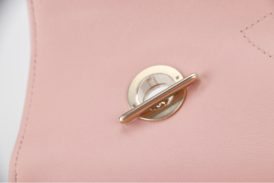 CHANEL TRENDY CC FLAP (2550xxxx) WITH TOP HANDLE MEDIUM PINK LAMBSKIN GOLD HARDWARE WITH DUST COVER