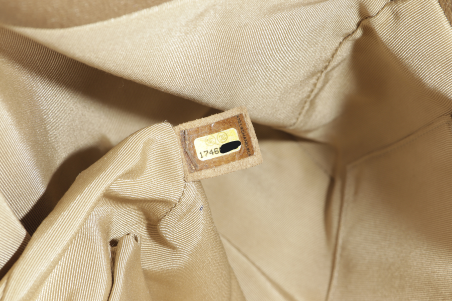 CHANEL TRIANON MESSENGER BAG (1746xxxx) GOLD DISTRESSED LEATHER GOLD HARDWARE WITH DUST COVER ,  AND BOX