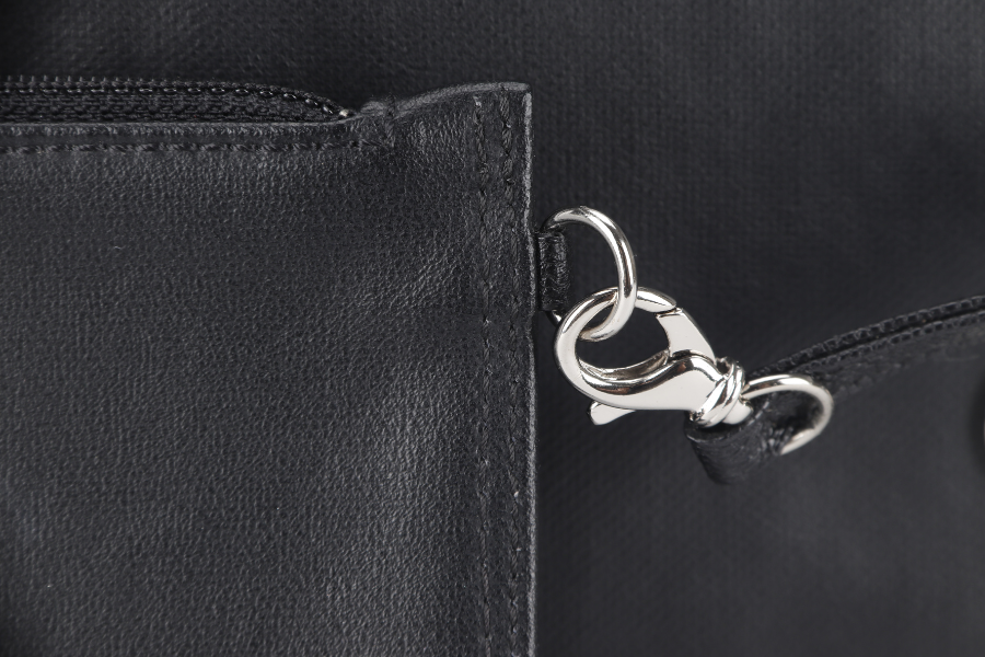 CHANEL PARIS BIARRITZ MEDIUM TOTE (1251xxxx) BLACK COATED CANVAS SILVER HARDWARE WITH , DUST COVER AND BOX