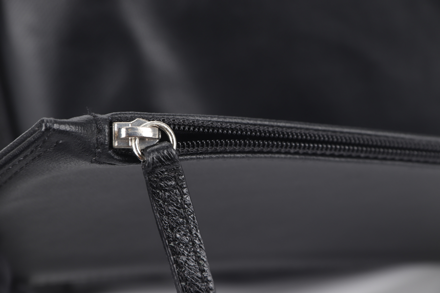 CHANEL PARIS BIARRITZ MEDIUM TOTE (1251xxxx) BLACK COATED CANVAS SILVER HARDWARE WITH , DUST COVER AND BOX