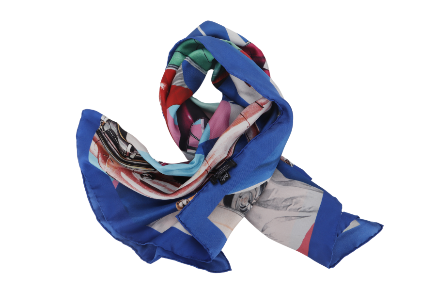 CHANEL CC MULTICOLOR SCARF WITH BOX