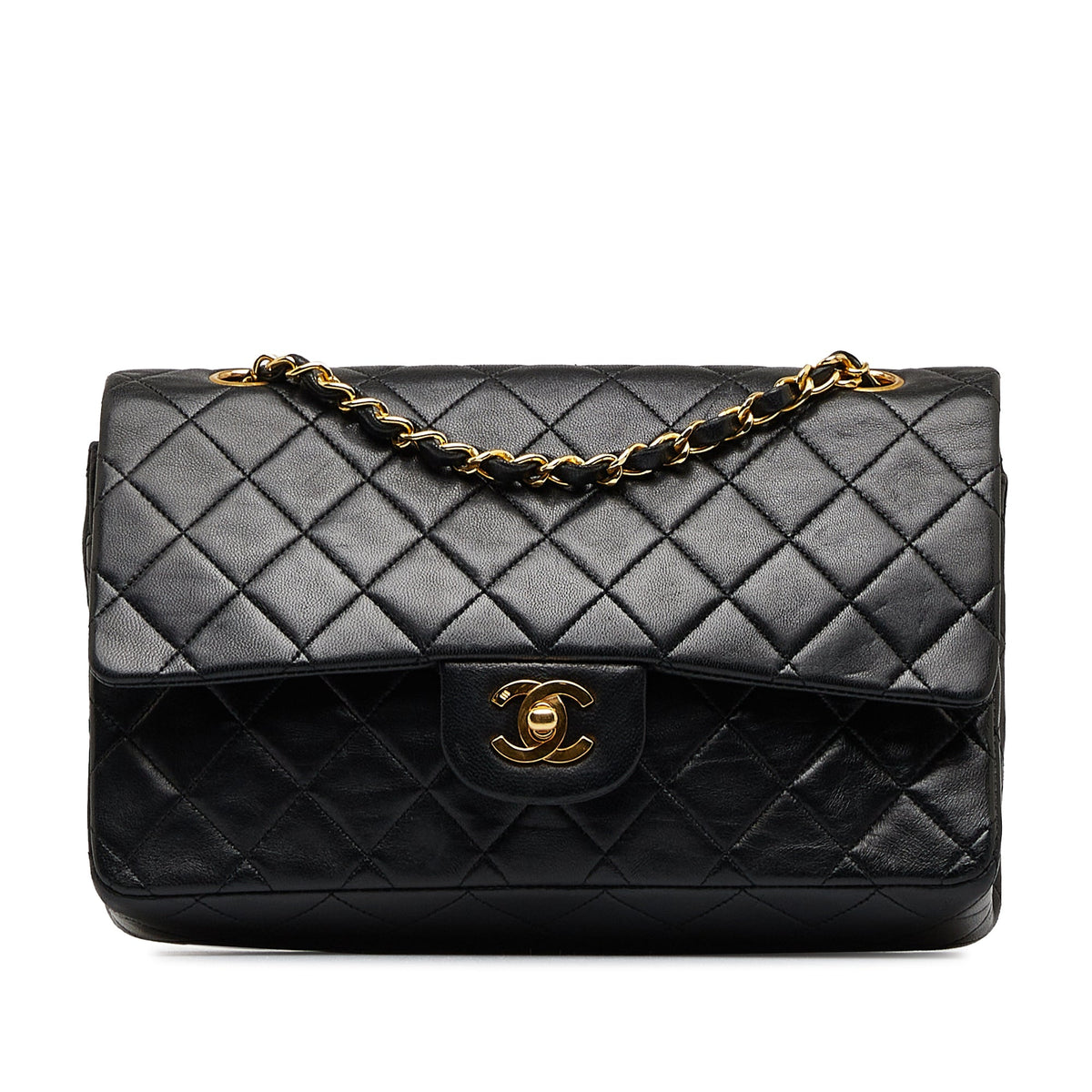 Chanel Medium Classic Lambskin Black Double Flap 1989/91