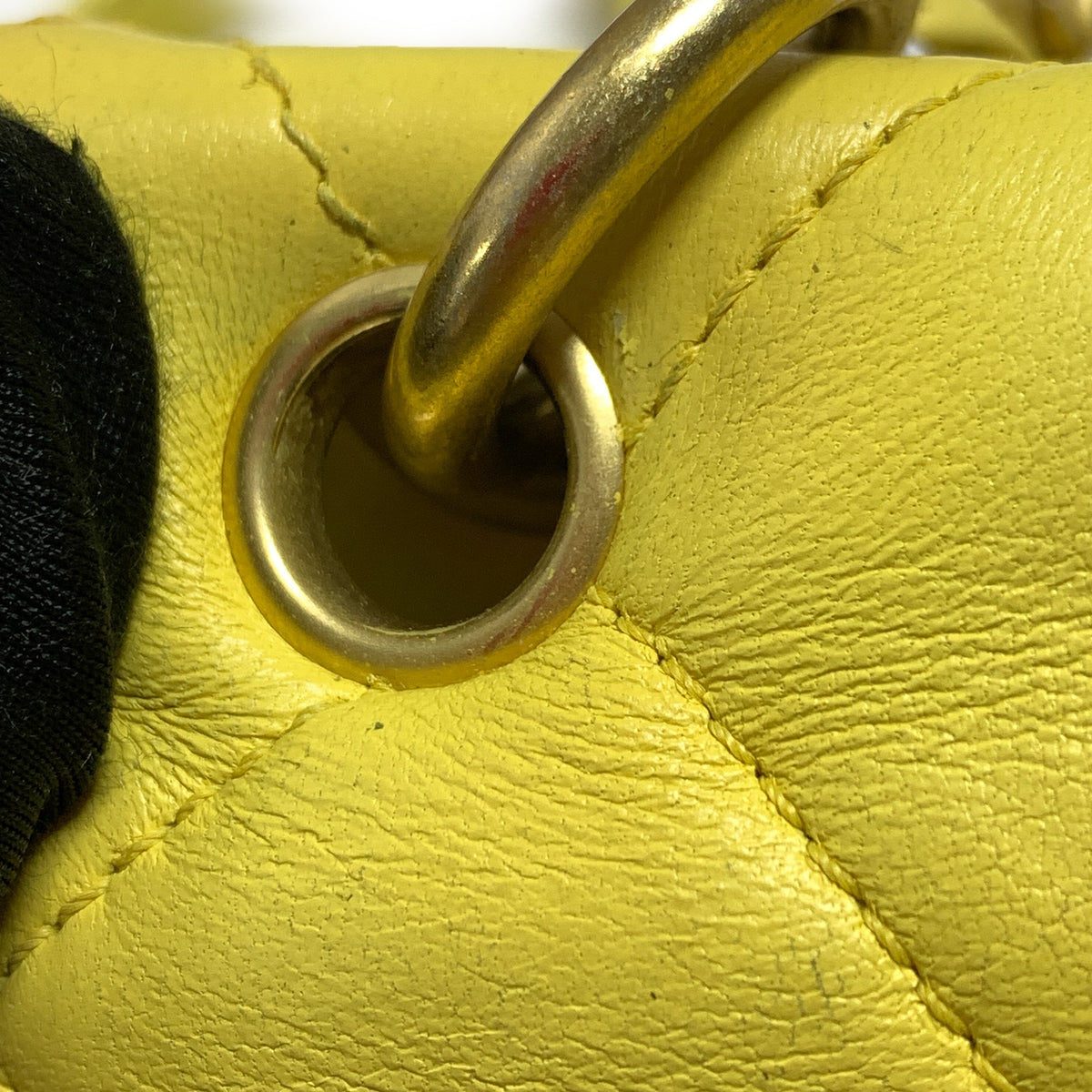 Yellow Chanel Quilted Lambskin Chain Is More Flap Satchel