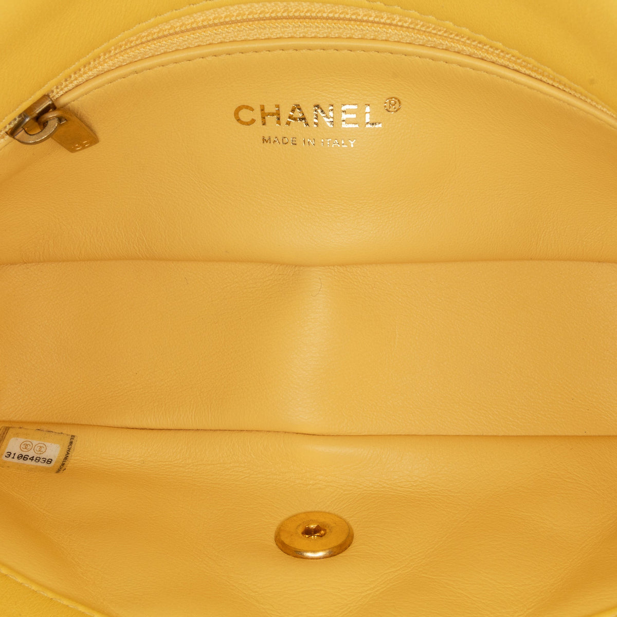 Yellow Chanel Quilted Lambskin Chain Is More Flap Satchel