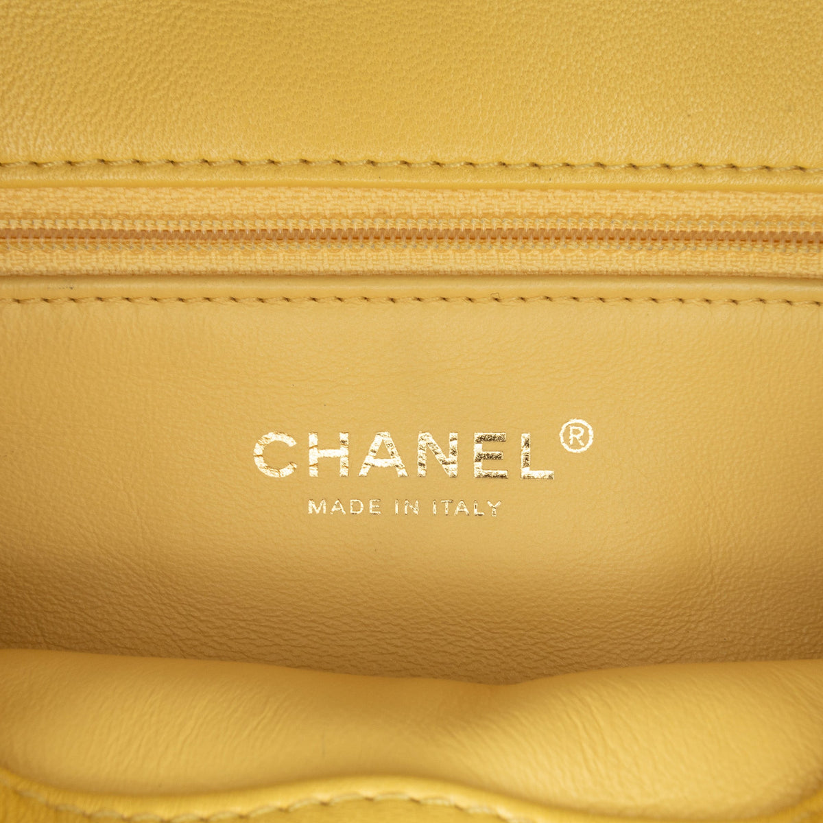 Yellow Chanel Quilted Lambskin Chain Is More Flap Satchel