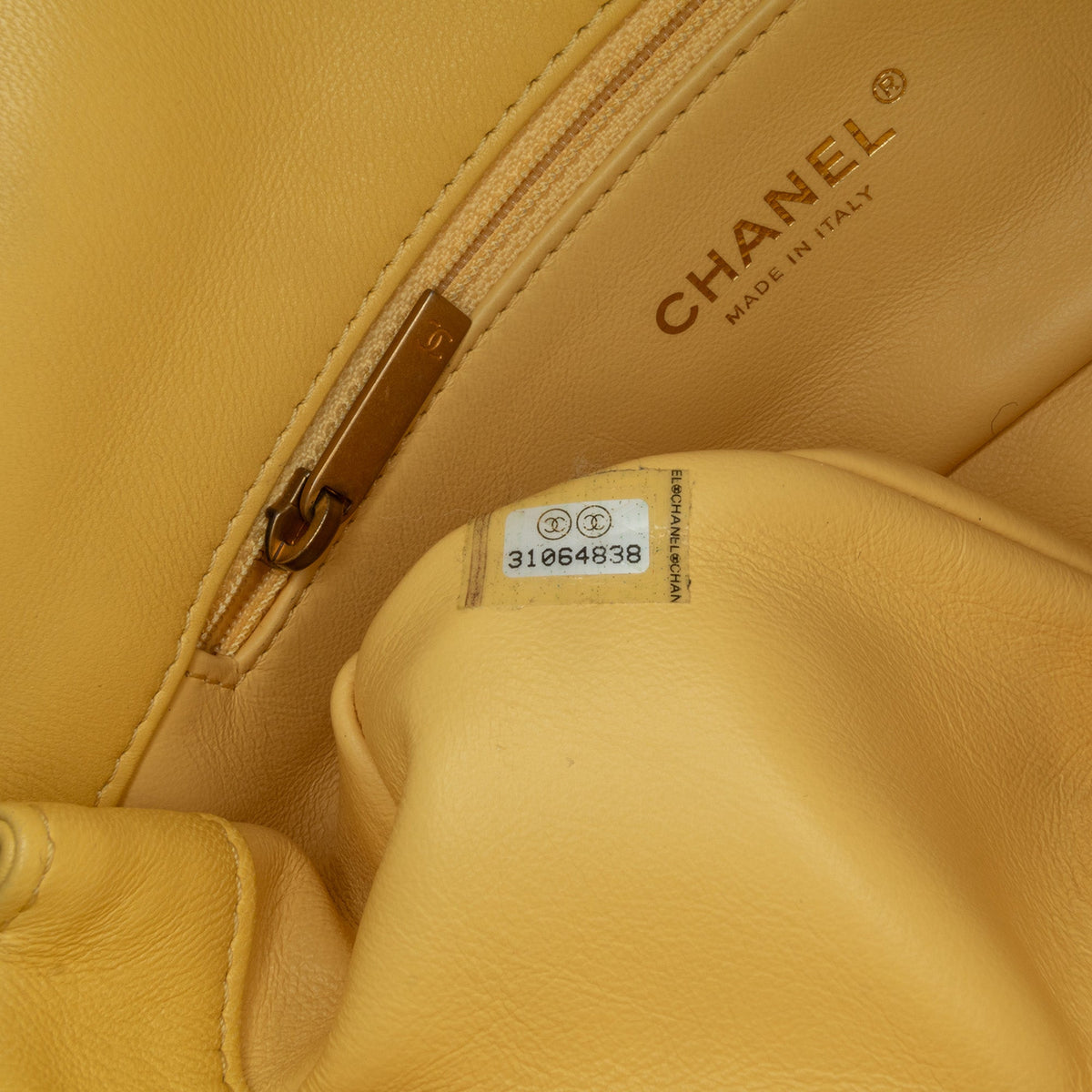Yellow Chanel Quilted Lambskin Chain Is More Flap Satchel