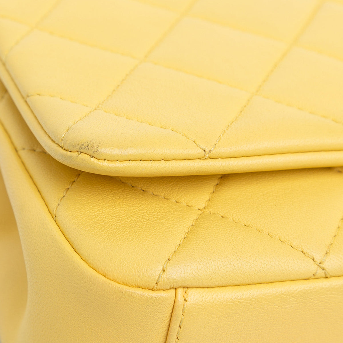 Yellow Chanel Quilted Lambskin Chain Is More Flap Satchel