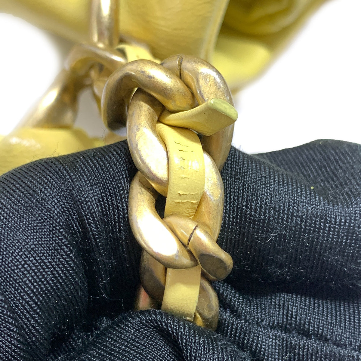 Yellow Chanel Quilted Lambskin Chain Is More Flap Satchel