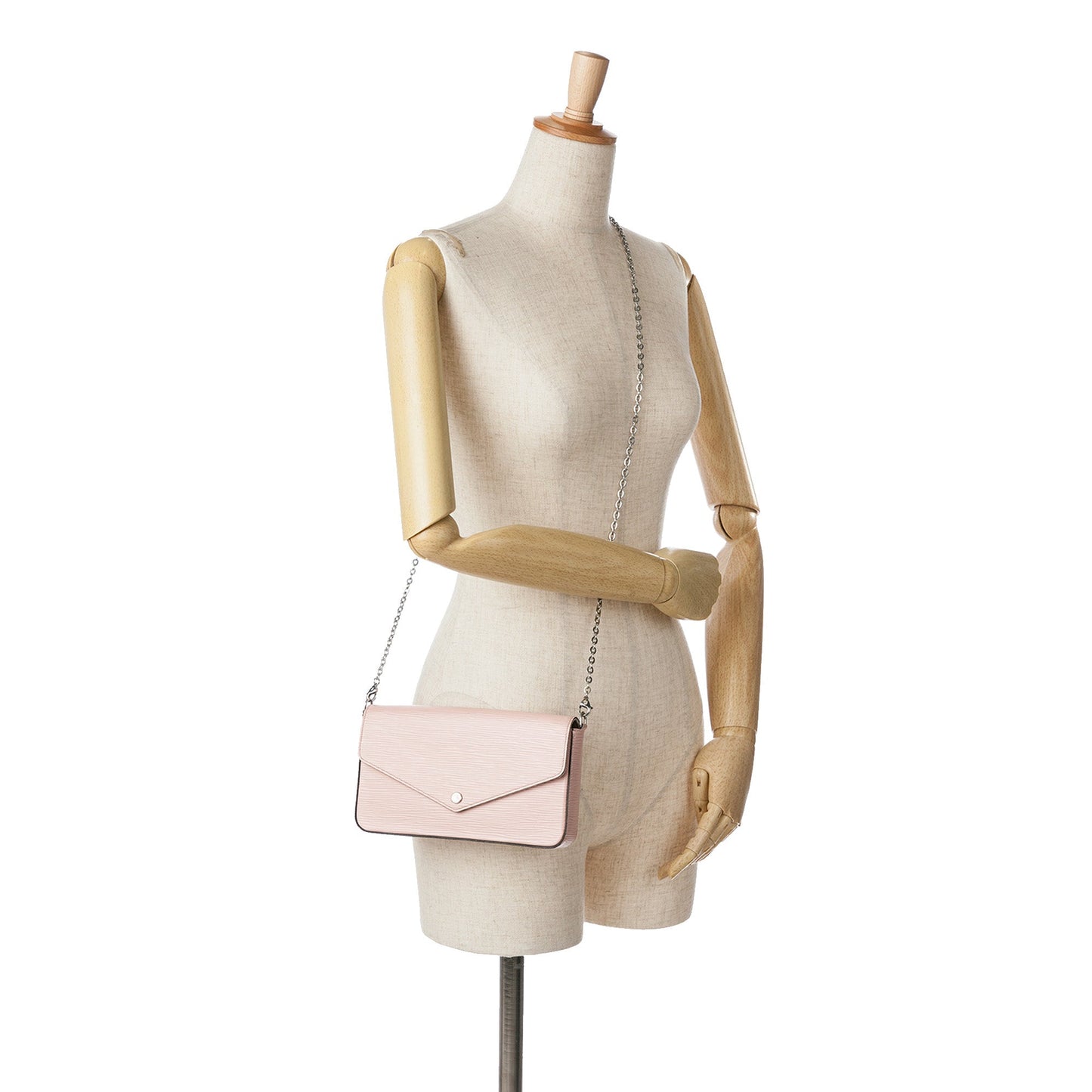 Pink Louis Vuitton Epi Pochette Felicie Crossbody Bag