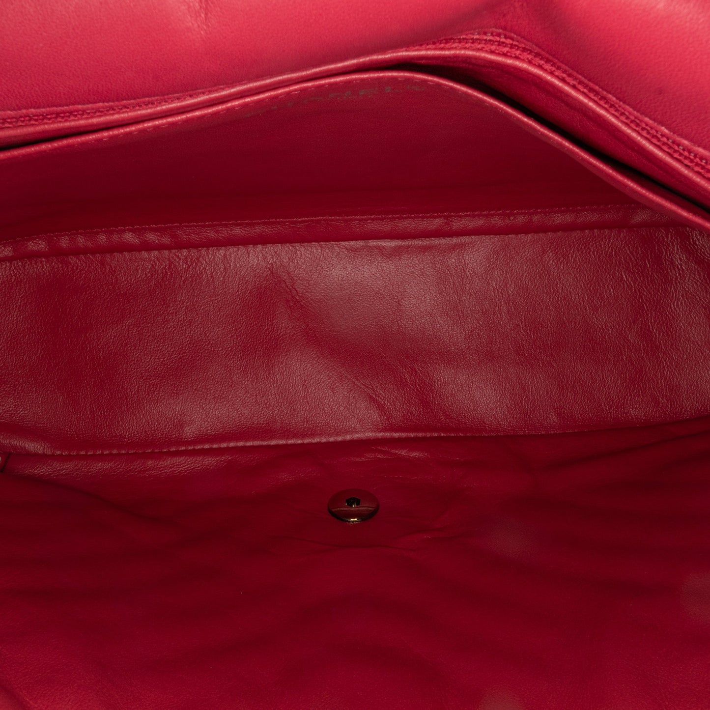 Red Chanel Maxi Classic Chevron Lambskin Single Flap Shoulder Bag