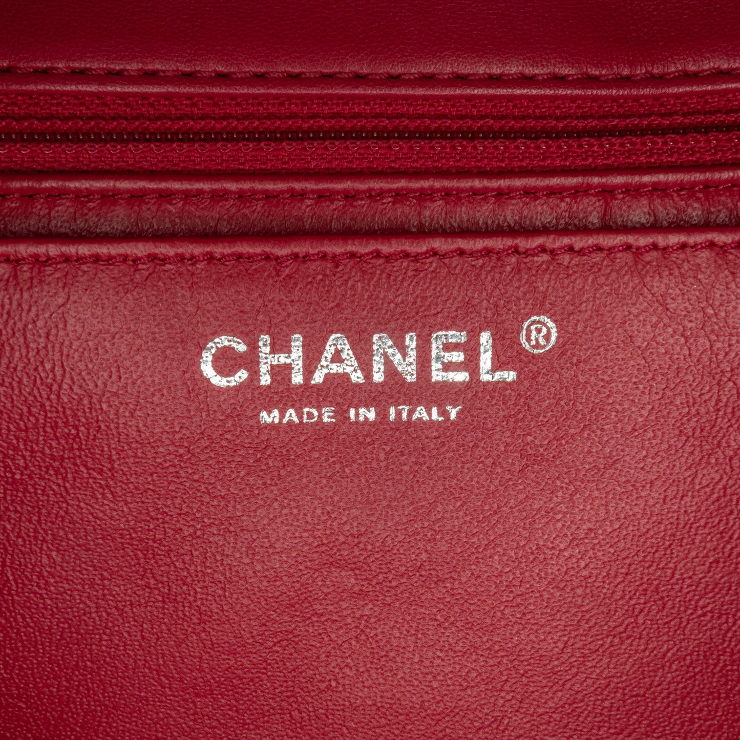 Red Chanel Maxi Classic Chevron Lambskin Single Flap Shoulder Bag