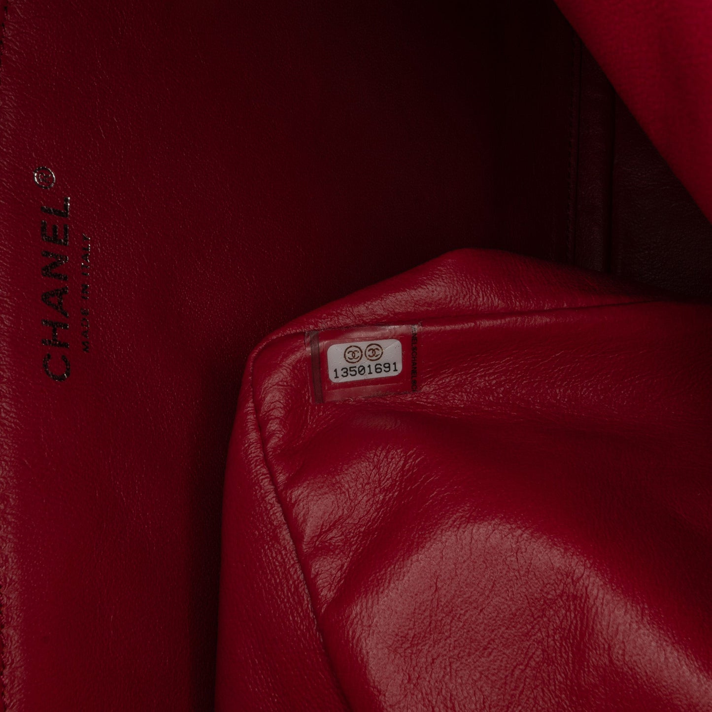 Red Chanel Maxi Classic Chevron Lambskin Single Flap Shoulder Bag