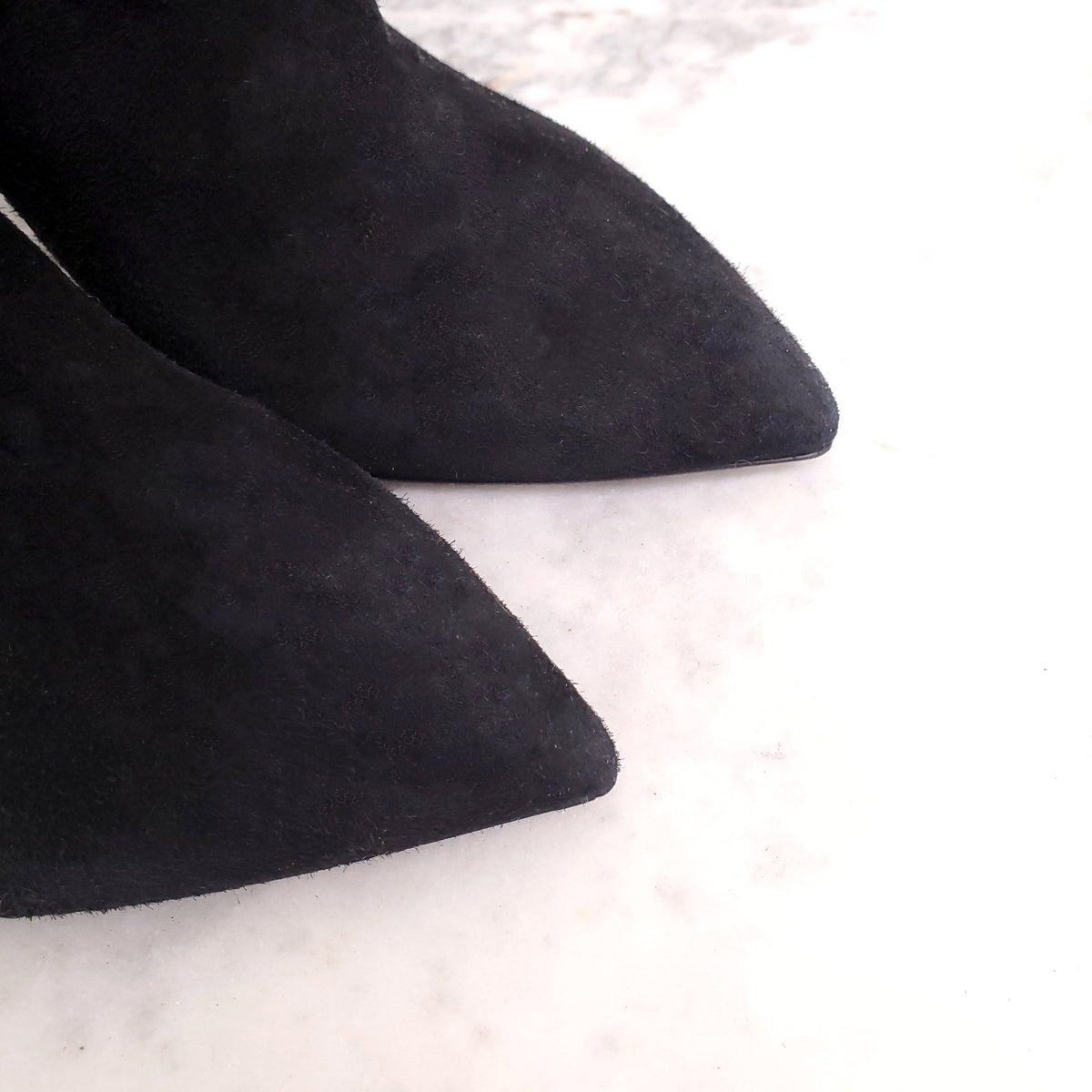 VALENTINO BLACK SUEDE ROCKSTUD BOOTIES - SIZE 35