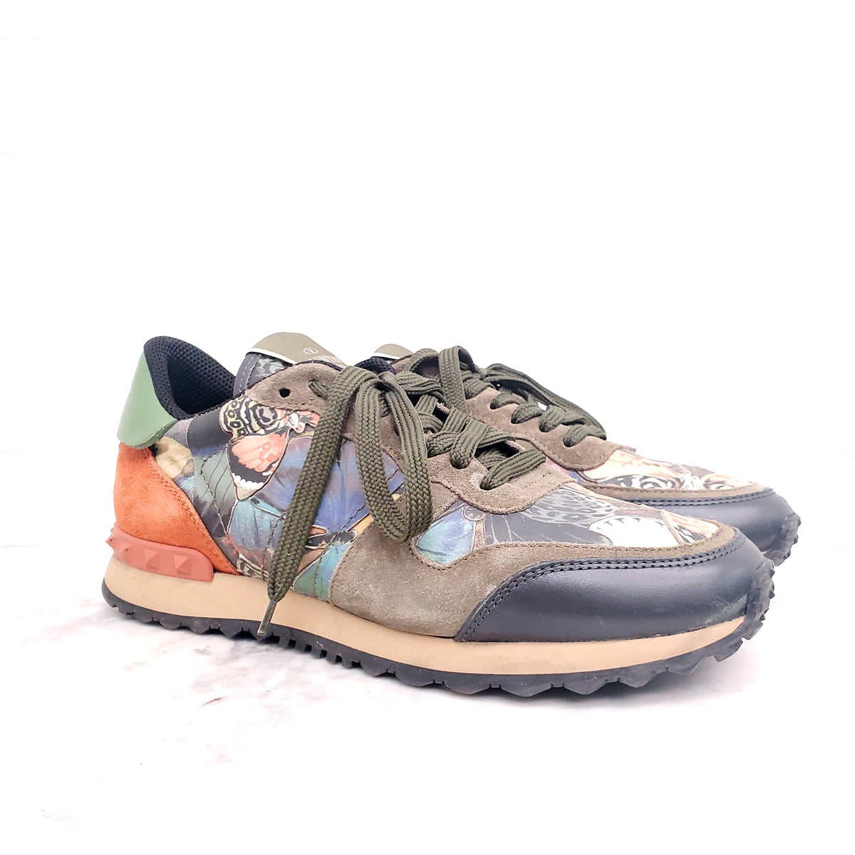 VALENTINO BUTTERFLY ROCKSTUD SNEAKERS - SIZE 39