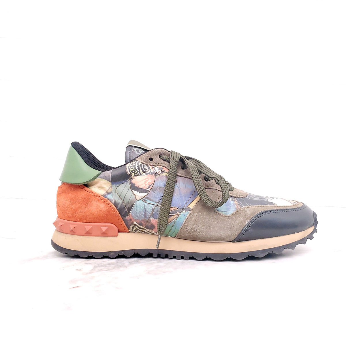 VALENTINO BUTTERFLY ROCKSTUD SNEAKERS - SIZE 39