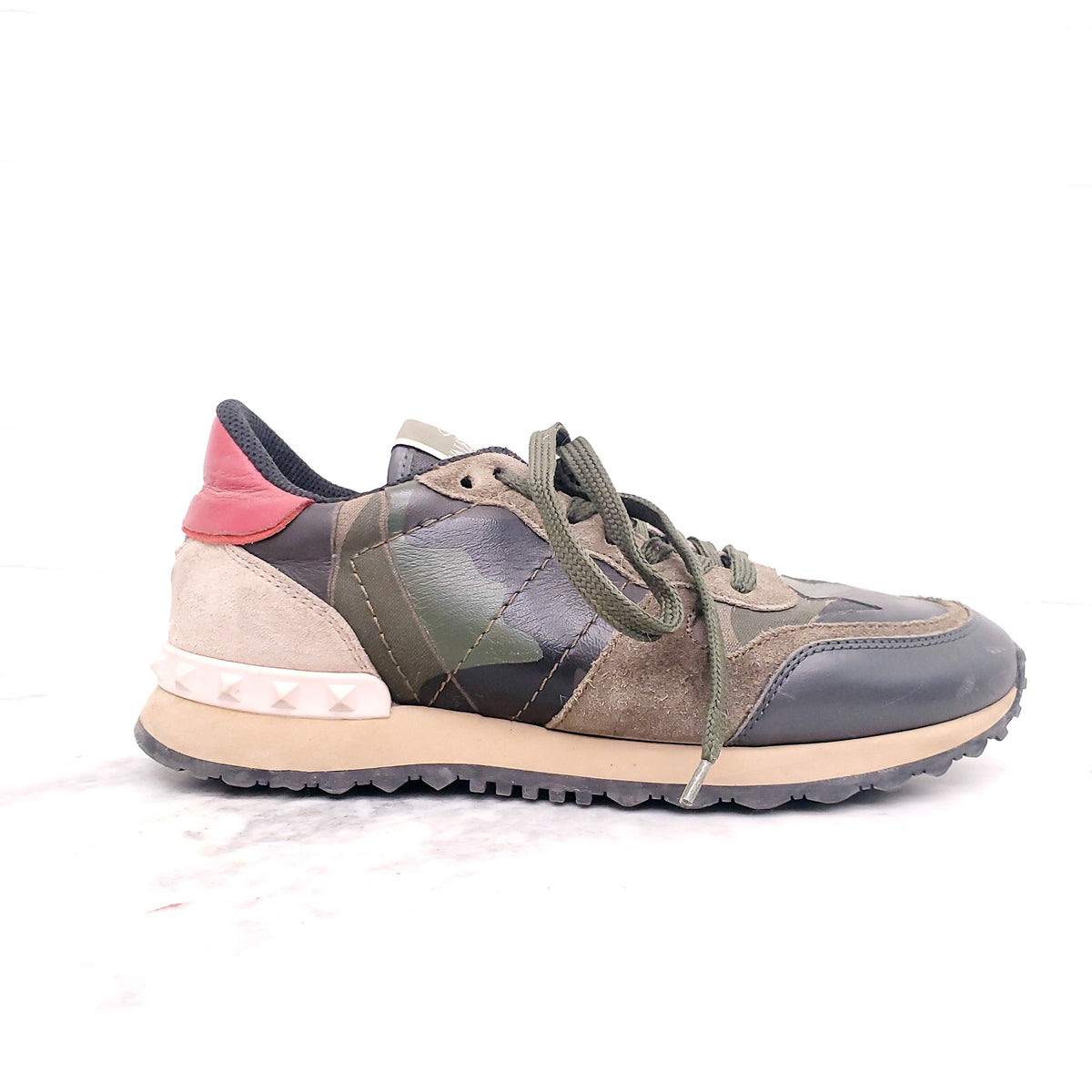 VALENTINO CAMO ROCKSTUD SNEAKERS - SIZE 37