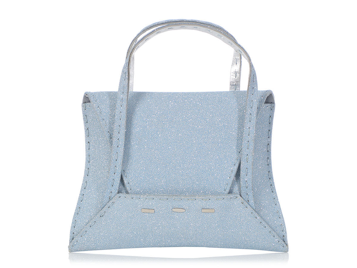 VBH Blue Glitter Manilla Handle Bag