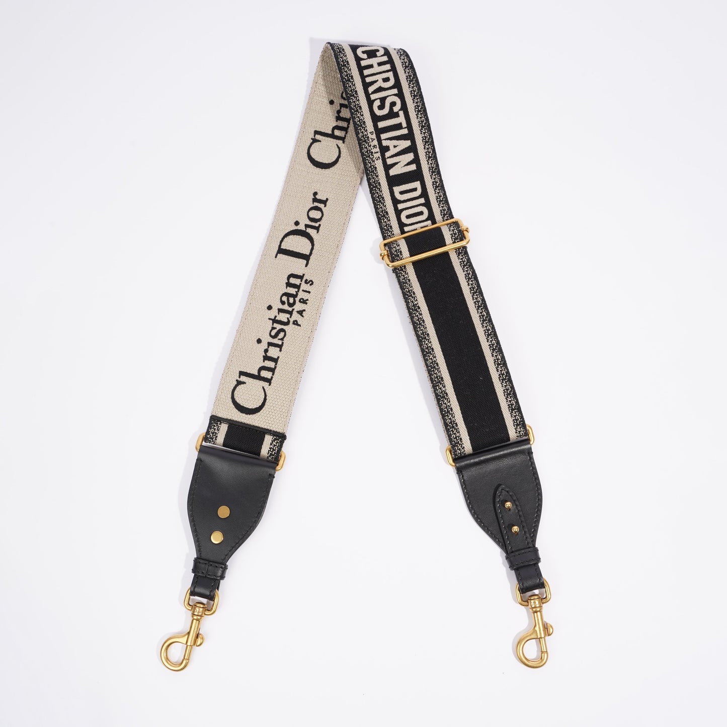 Christian Dior Shoulder Strap Navy / Beige Canvas