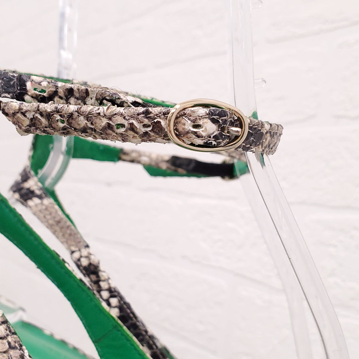 VICTORIA BECKHAM SNAKESKIN KITTEN HEELS - SIZE 39