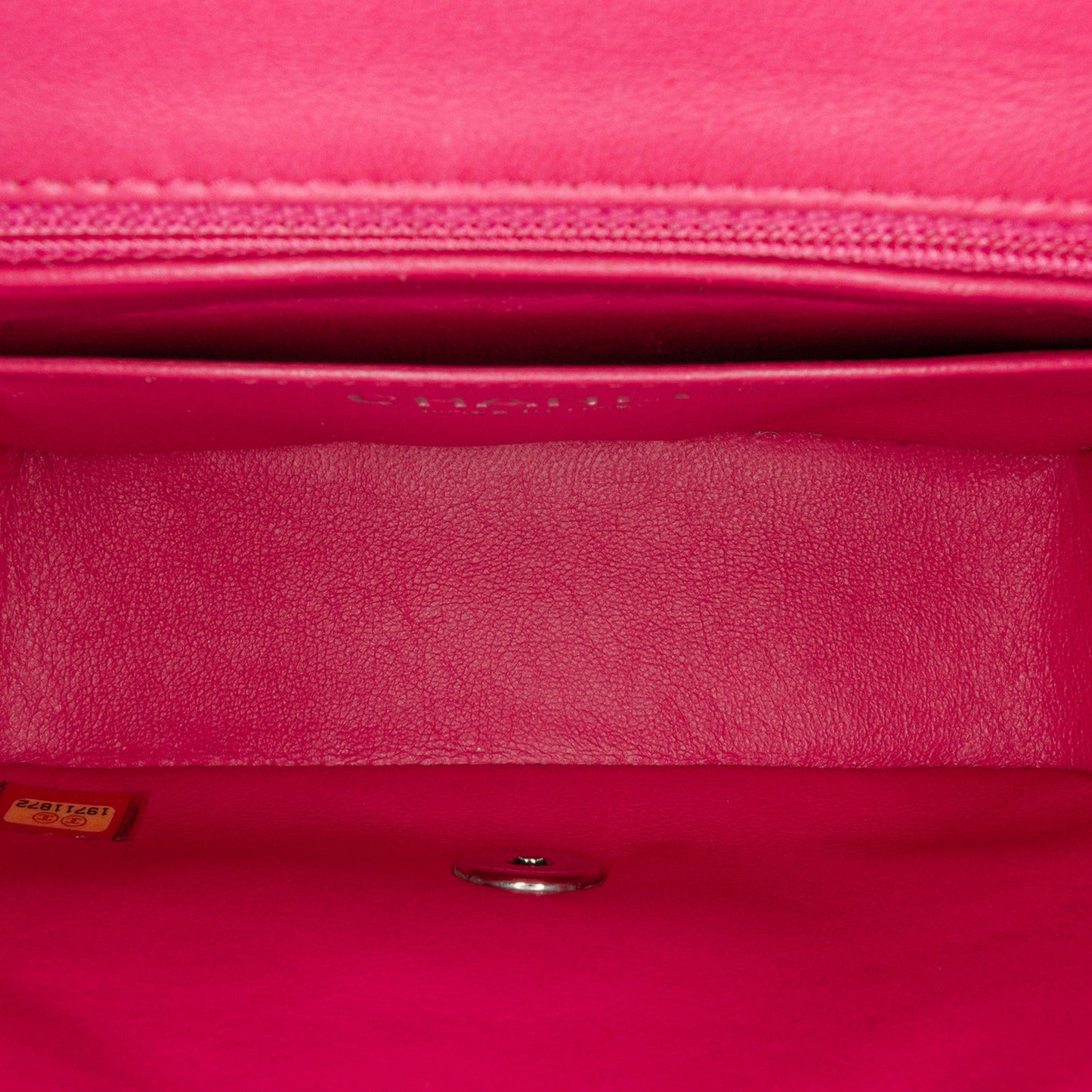 Pink Chanel Mini Square Classic Lambskin Single Flap Crossbody Bag