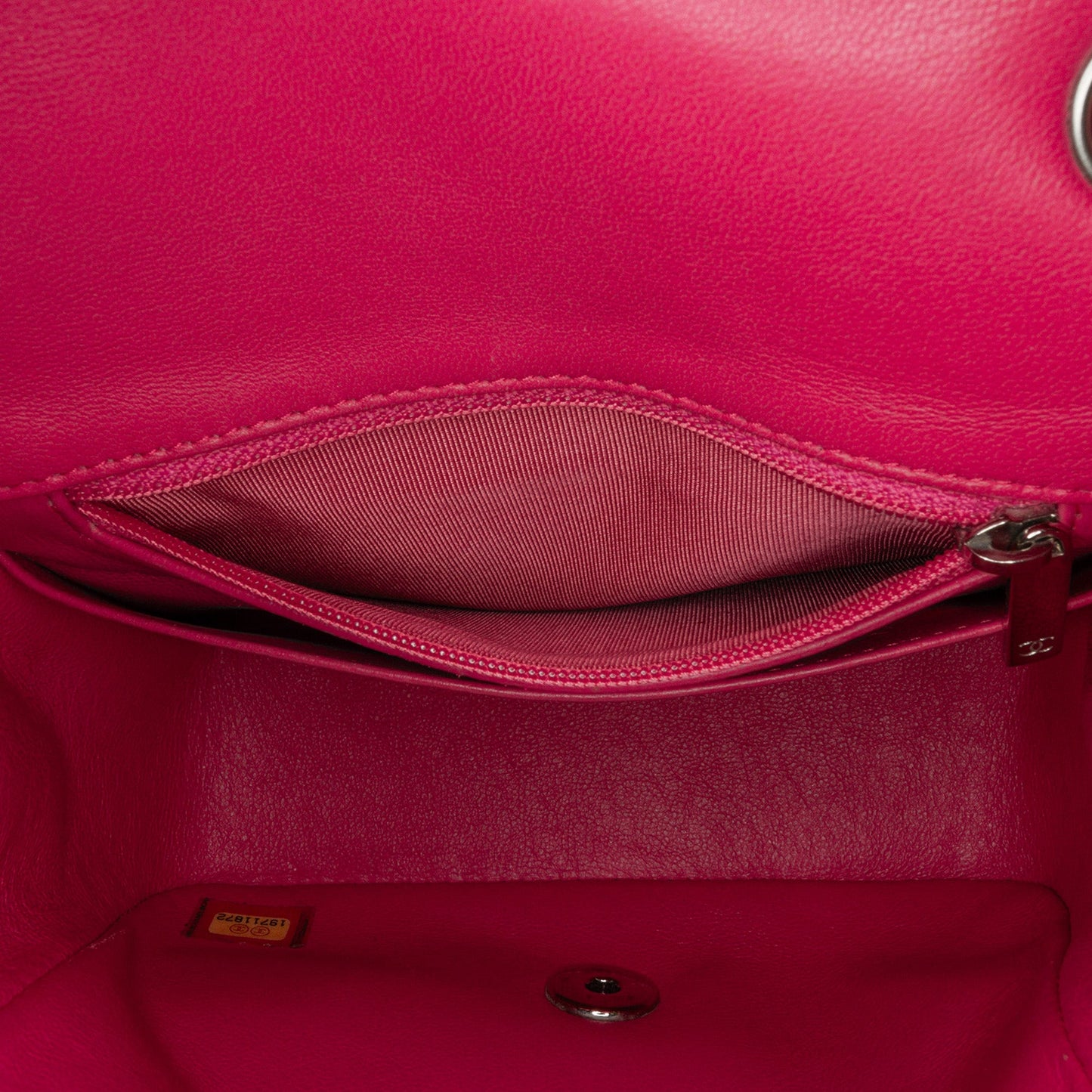 Pink Chanel Mini Square Classic Lambskin Single Flap Crossbody Bag