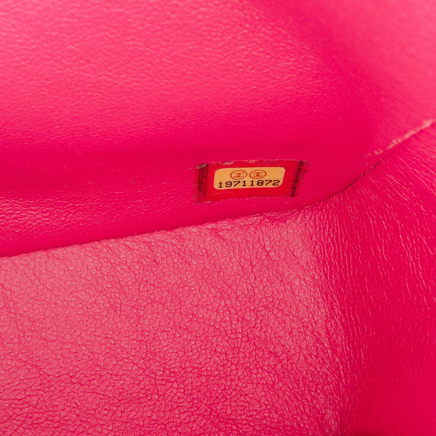 Pink Chanel Mini Square Classic Lambskin Single Flap Crossbody Bag