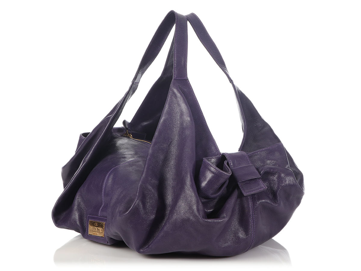 Valentino Large Purple Bow Bag