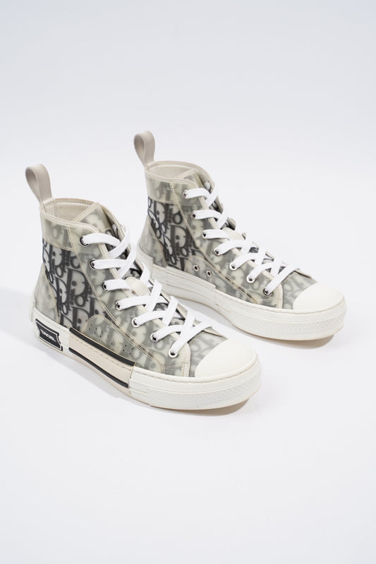 Christian Dior B23 Hightops White / Black Oblique Rubber EU 37.5 UK 4.5