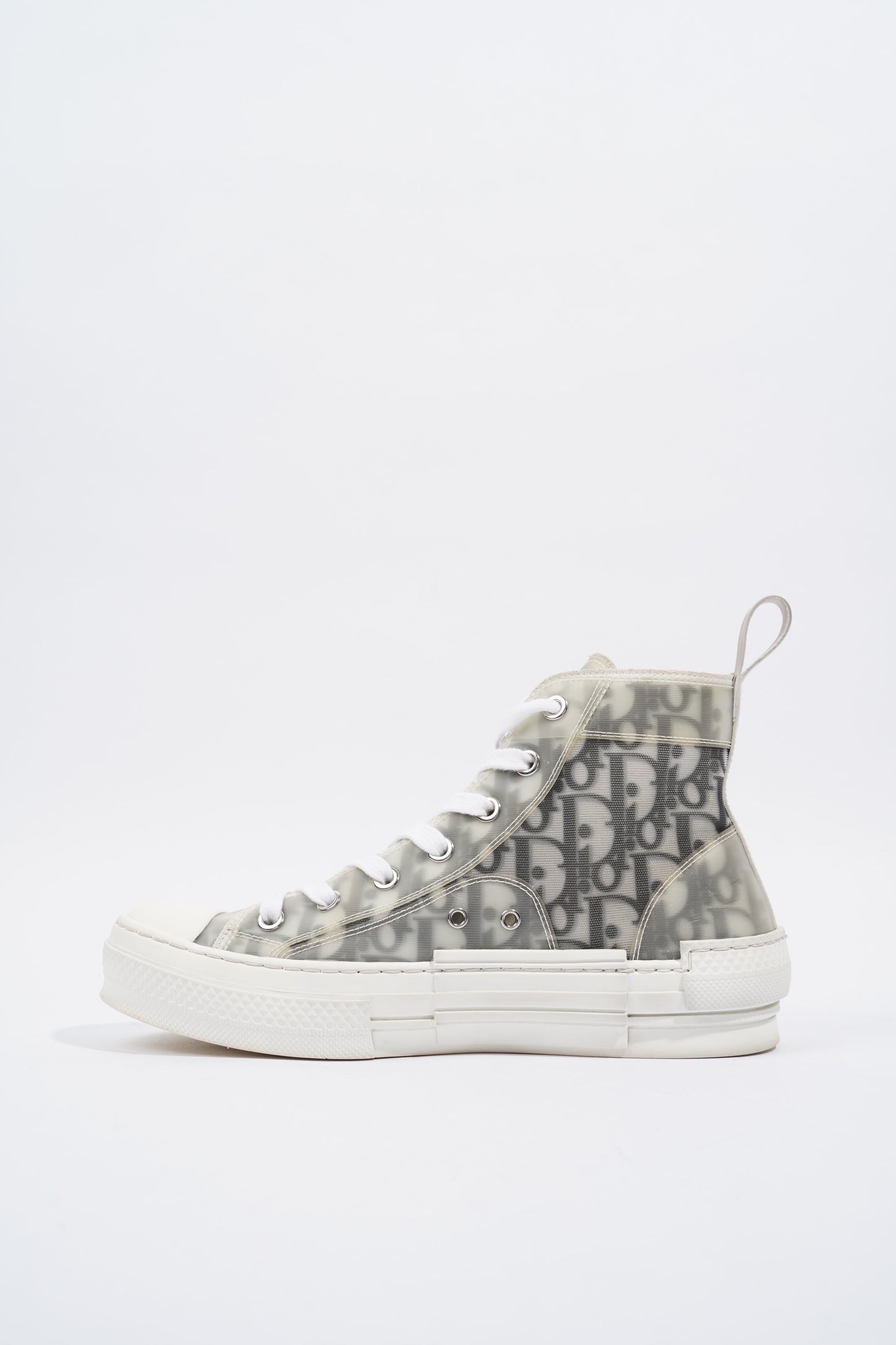 Christian Dior B23 Hightops White / Black Oblique Rubber EU 37.5 UK 4.5