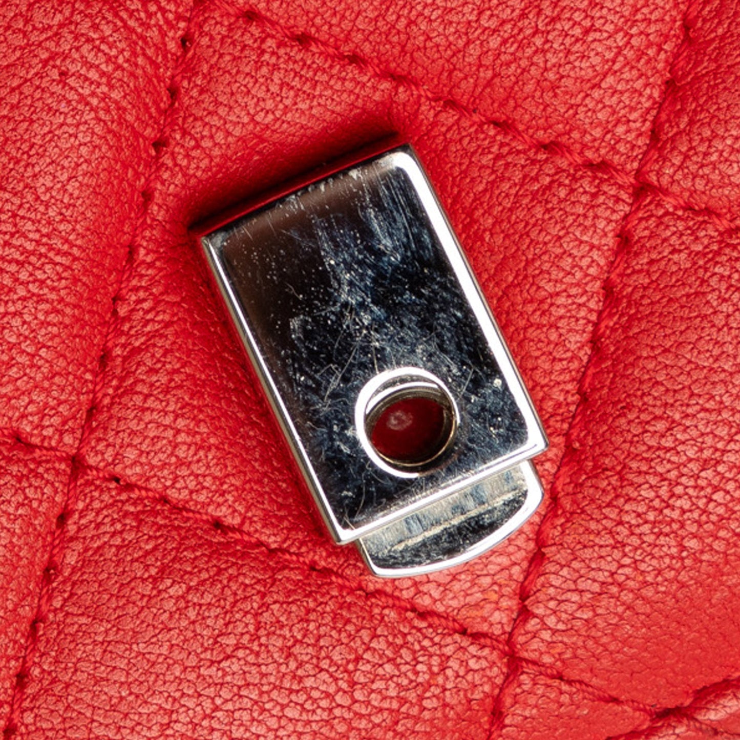 Red Chanel CC Lambskin Wallet on Chain Crossbody Bag
