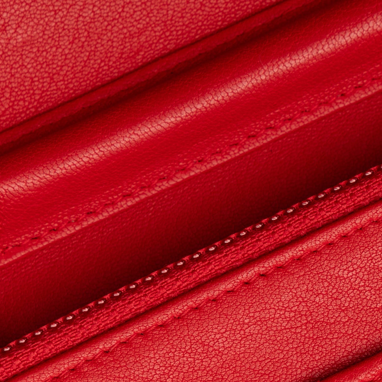 Red Chanel CC Lambskin Wallet on Chain Crossbody Bag