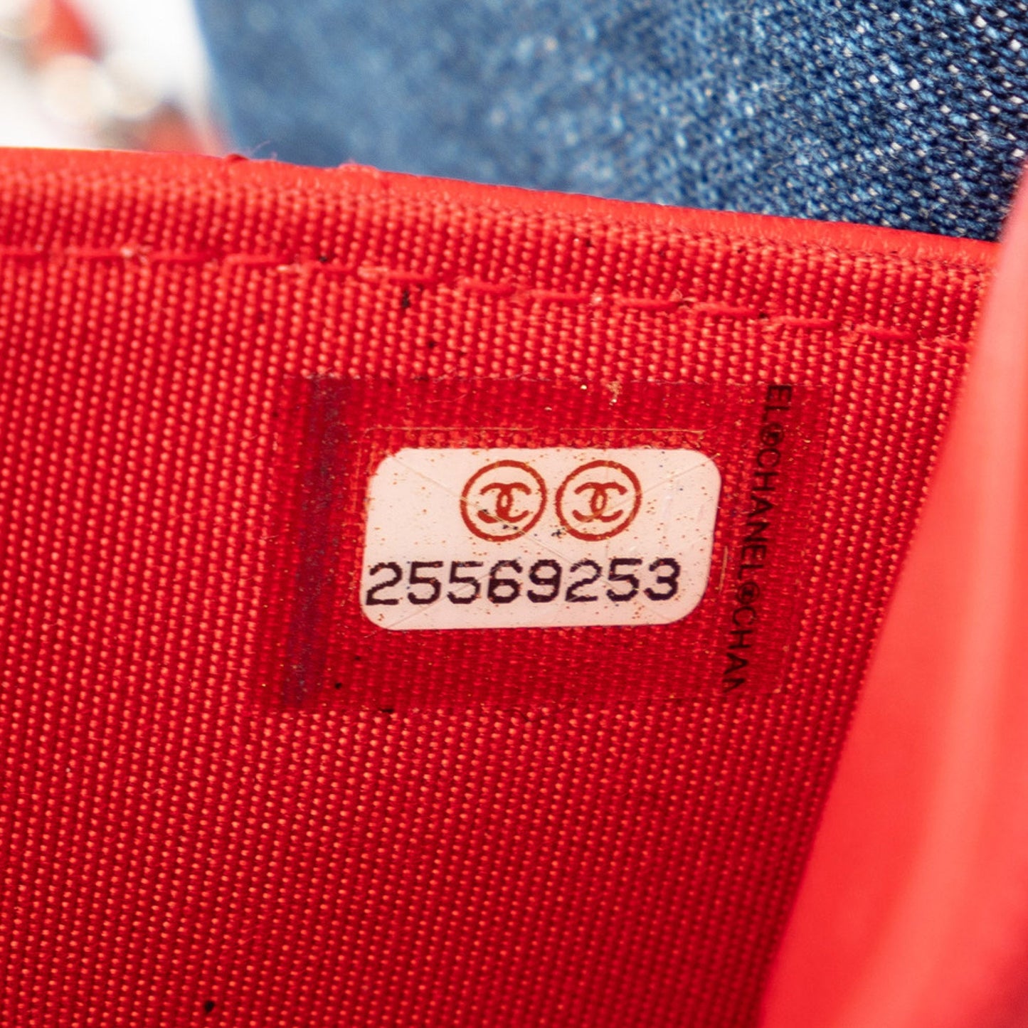 Red Chanel CC Lambskin Wallet on Chain Crossbody Bag