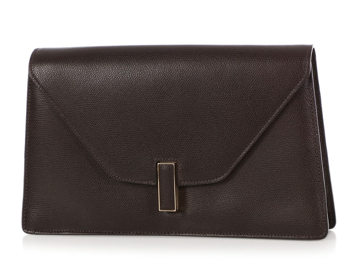 Valextra Dark Brown Iside Clutch