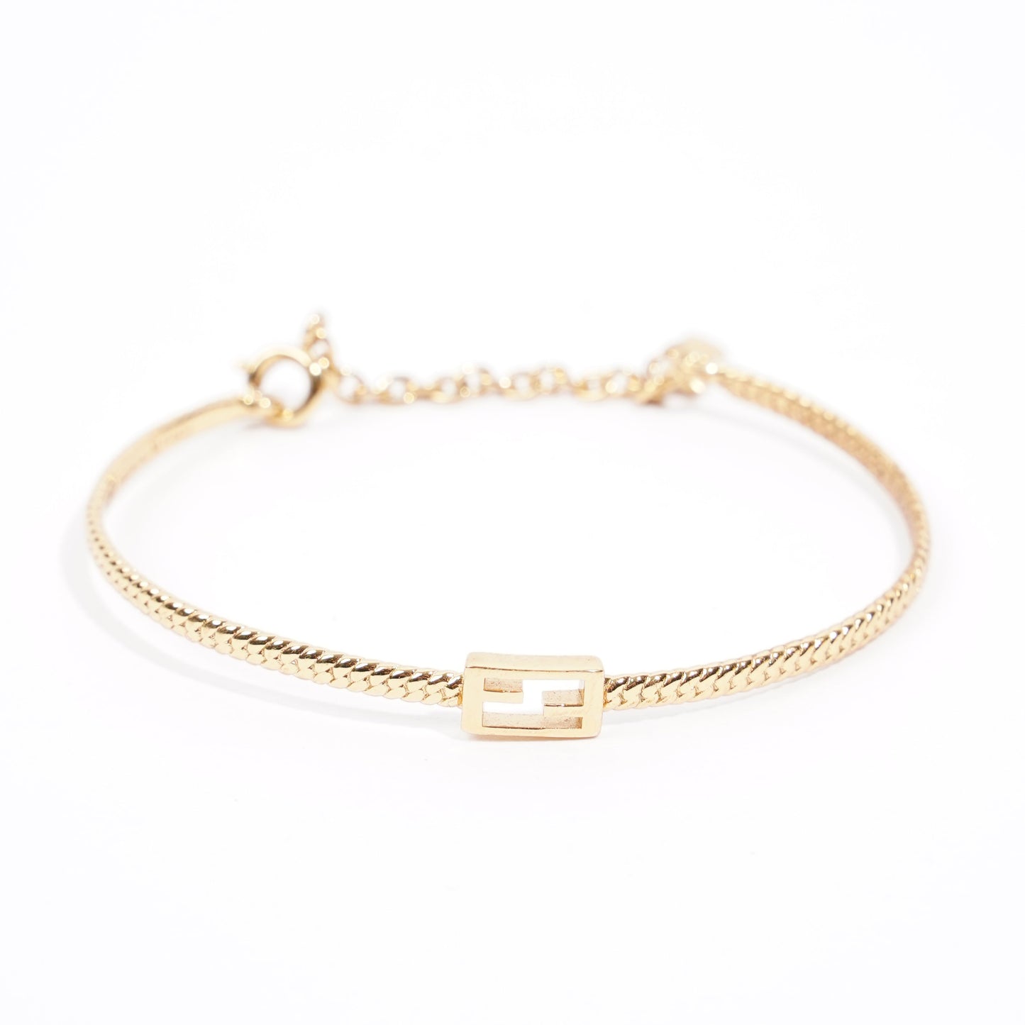 Fendi Baguette Bracelet Gold Base Metal