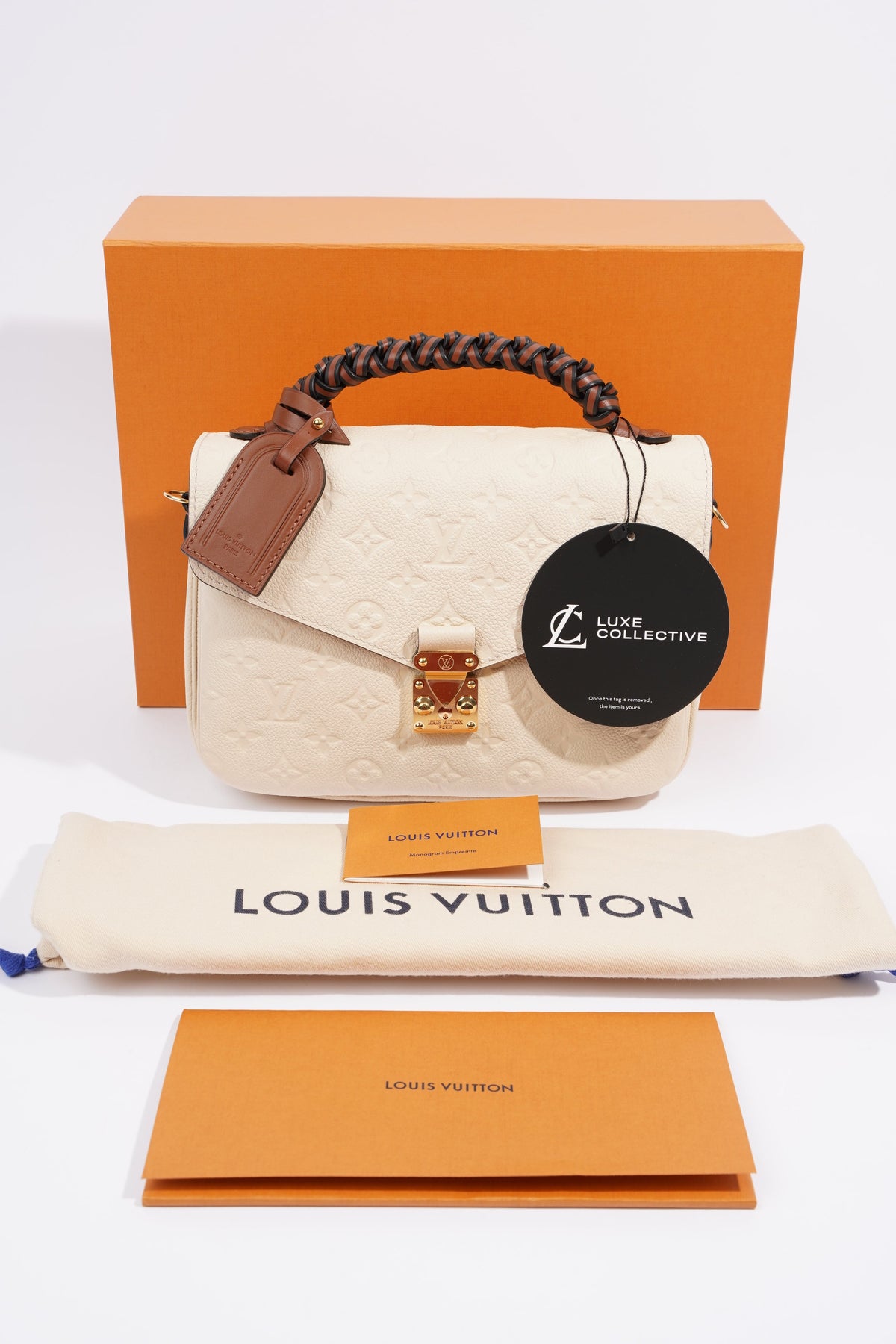 Louis Vuitton Pochette Metis Cream Empreinte Leather