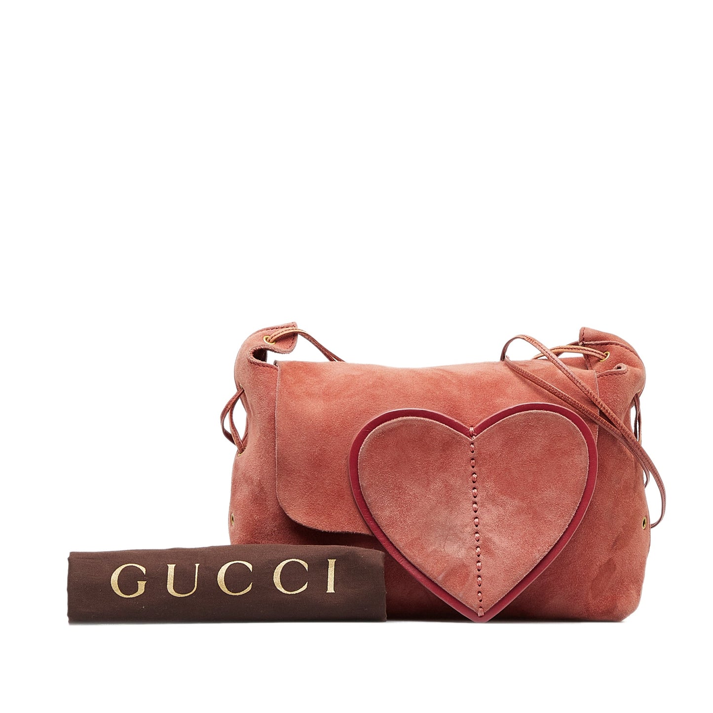 GUCCI Suede Leather Crossbody Crossbody Bag