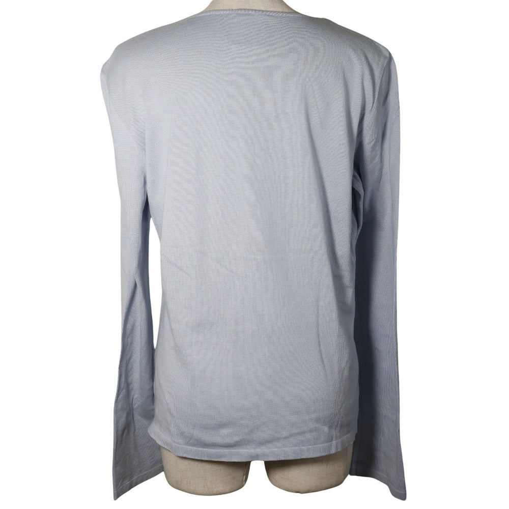CHANEL knit P25278V01765 cotton light blue COCO Mark Women 46 Used