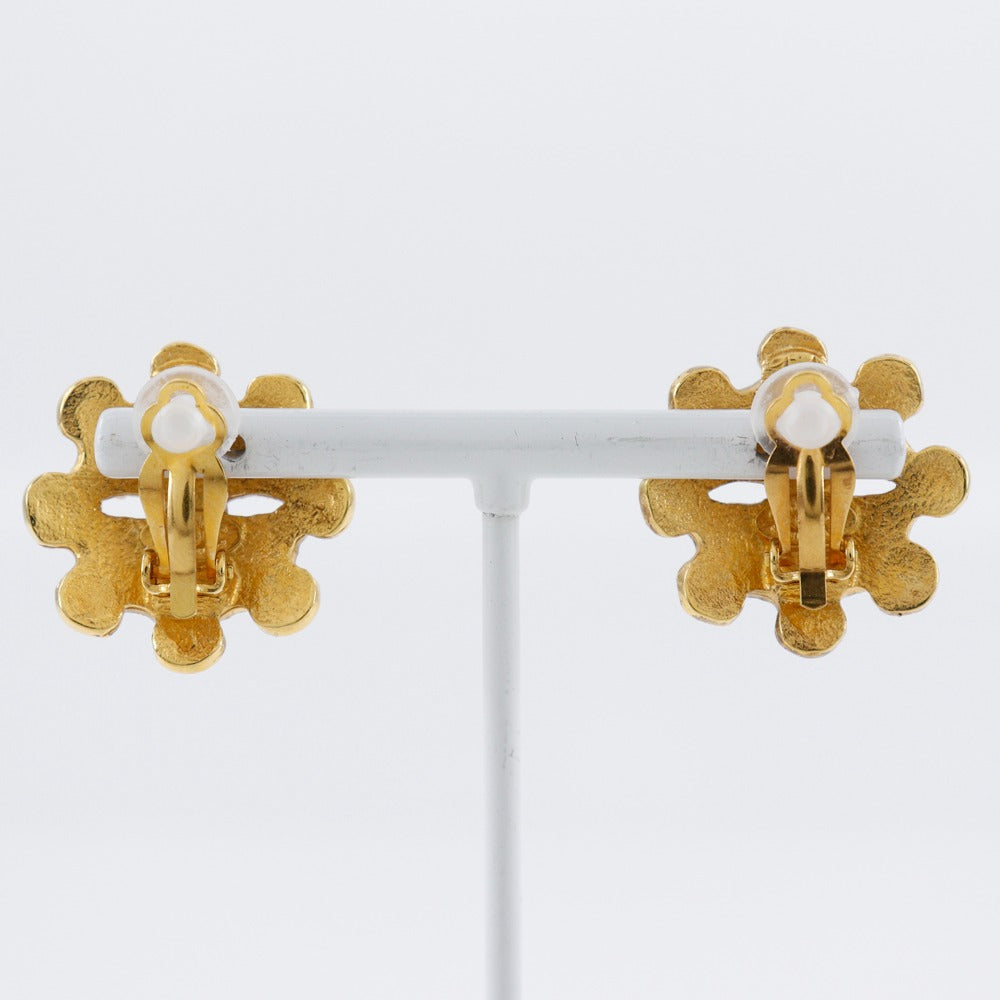 CHANEL Earring Plated Gold gold vintage COCO Mark