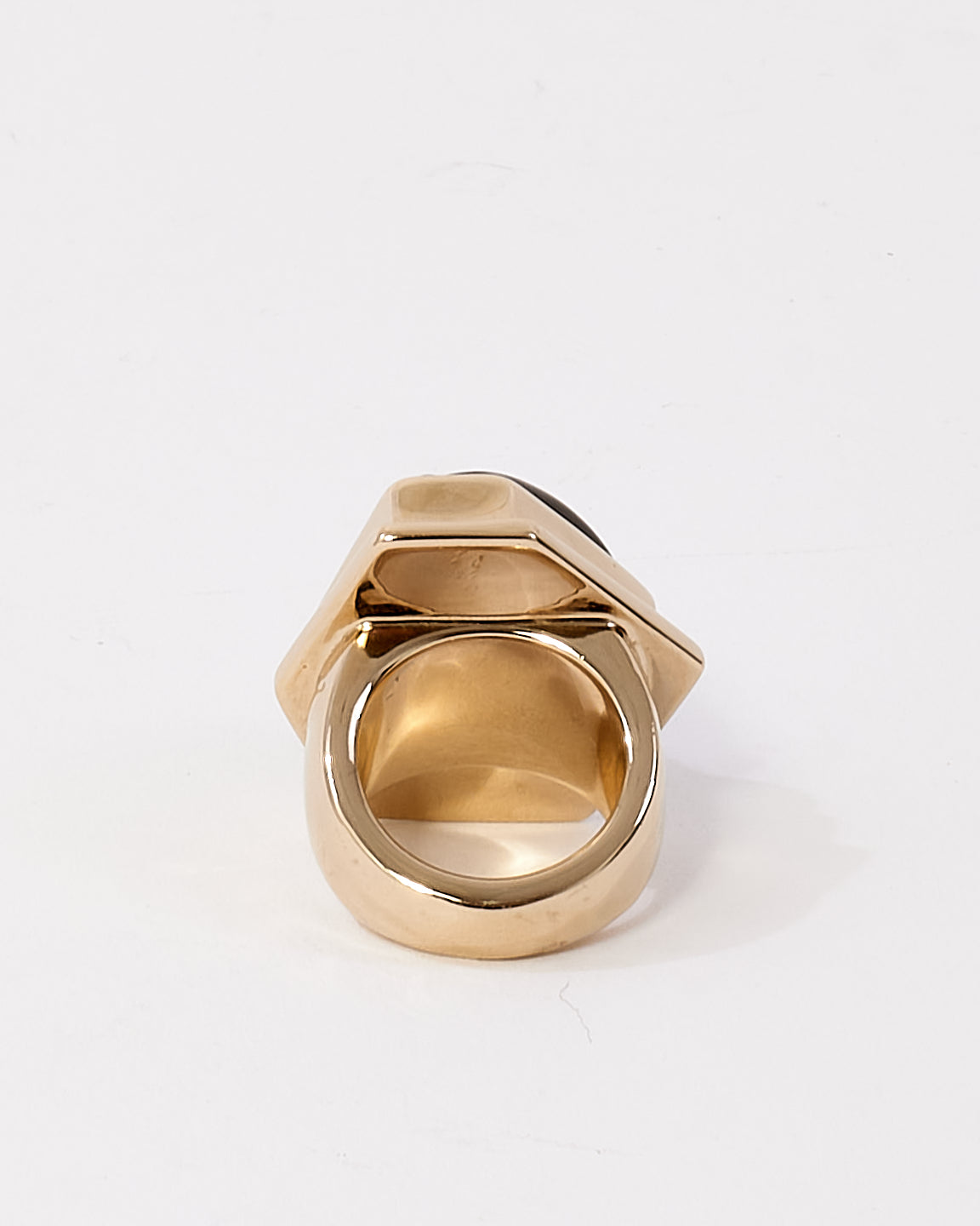 Balenciaga Black & Gold Ring - 5.5
