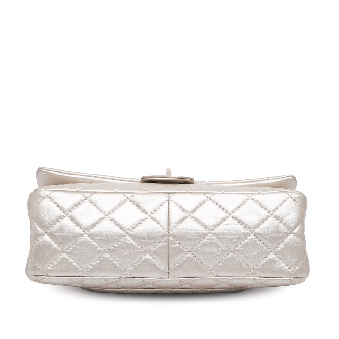Silver Chanel Reissue 2.55 Aged Calfskin Double Flap 226 Shoulder Bag