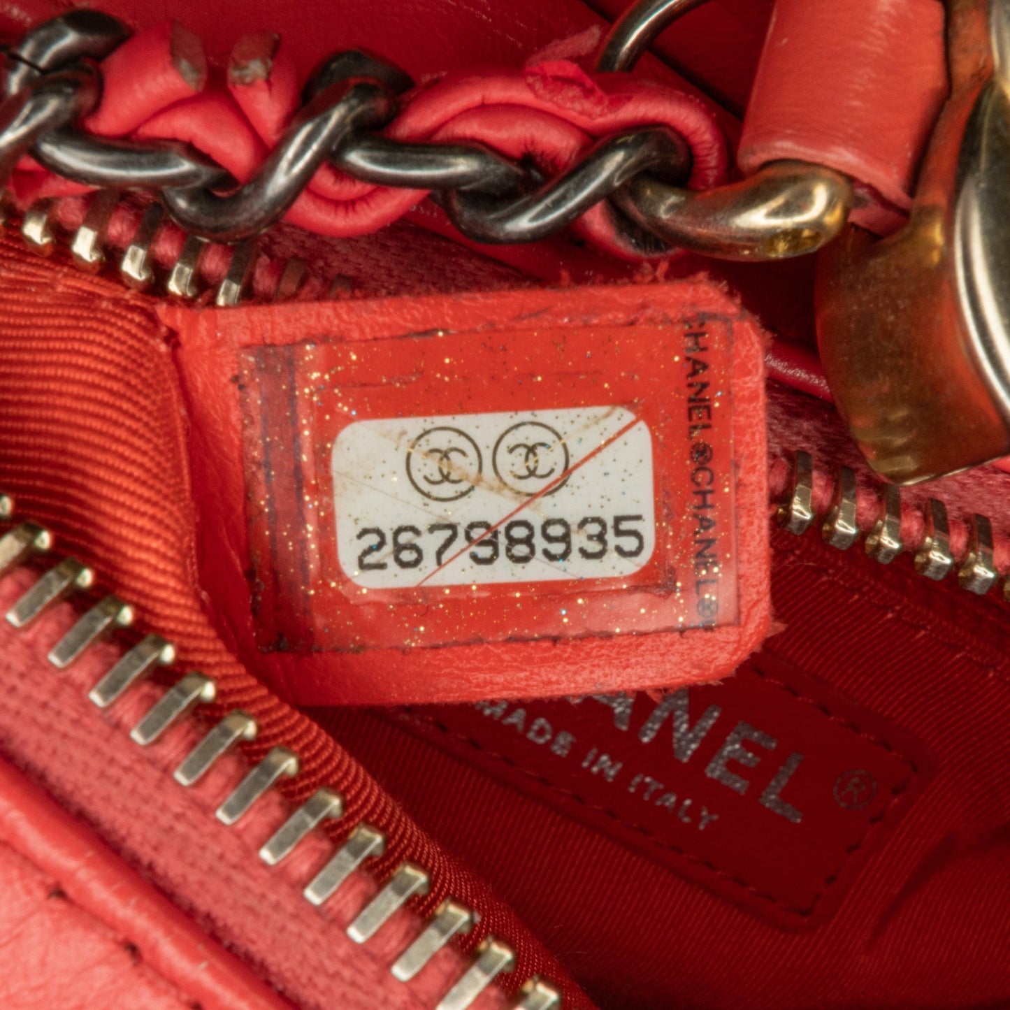 Red Chanel Small Aged Calfskin Gabrielle Crossbody