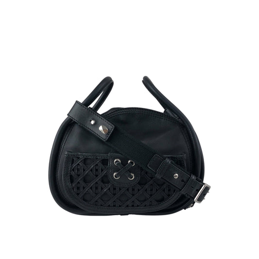 Christian Dior Cannage Round Shoulder bag Black Vintage kb2urx