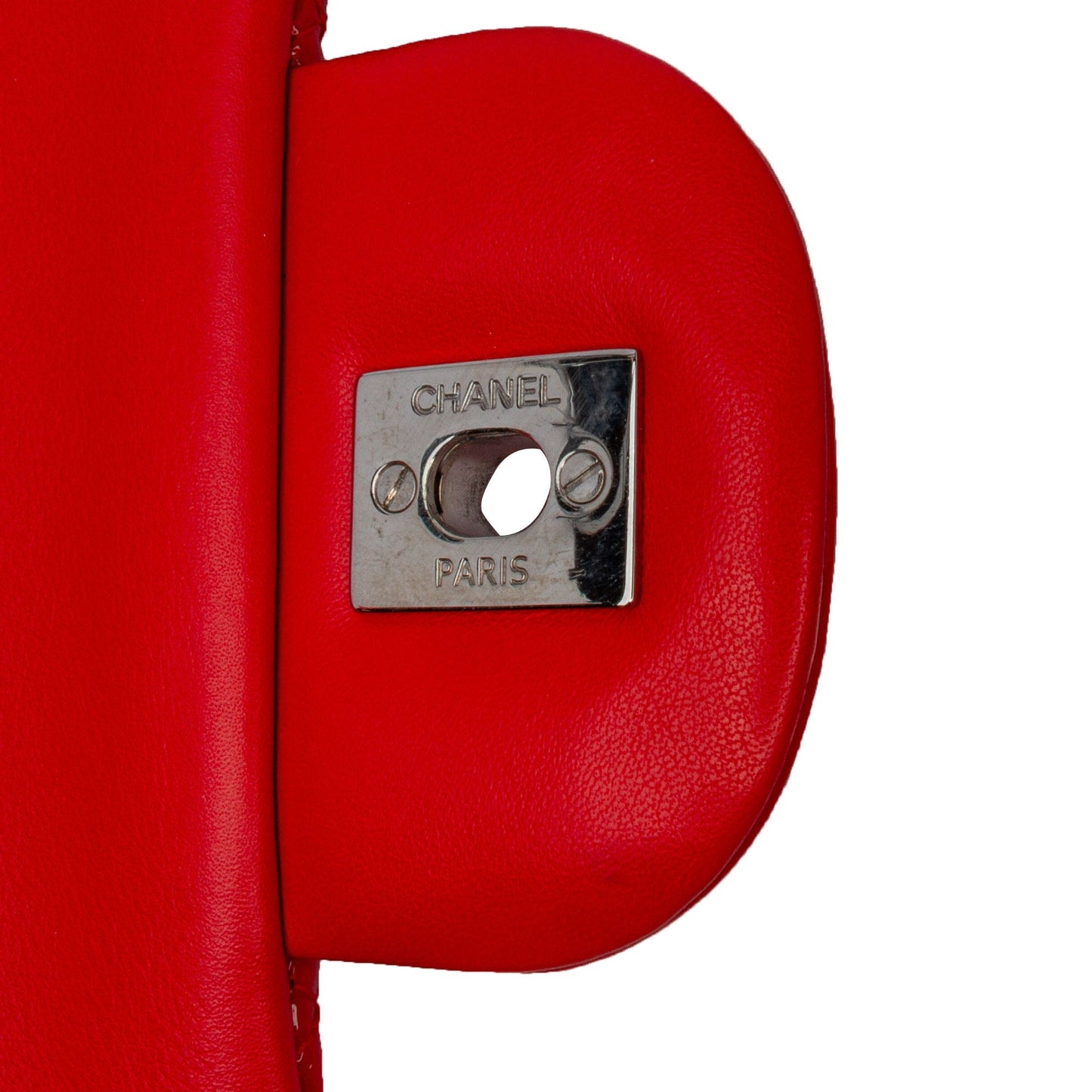 Red Chanel Jumbo Classic Patent Double Flap Shoulder Bag