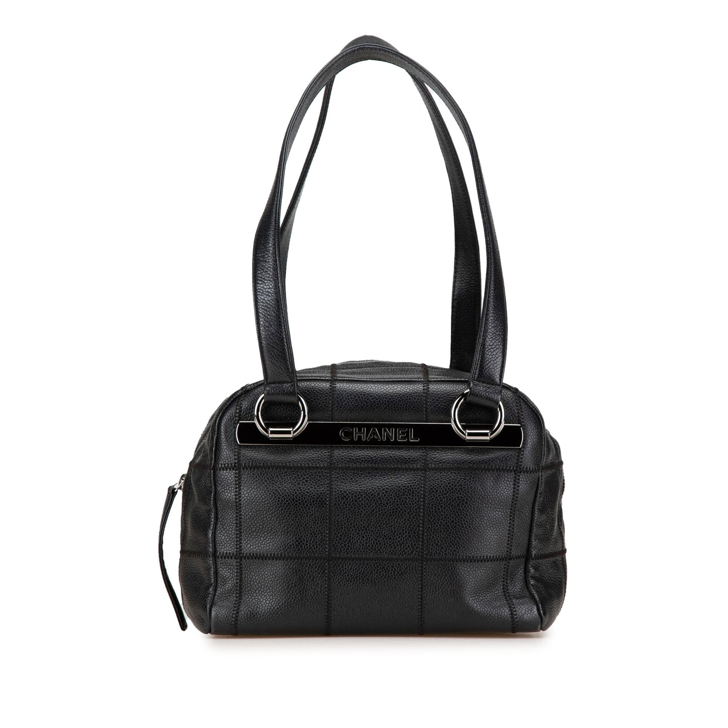 Black Chanel Small Caviar Choco Bar Shoulder Bag