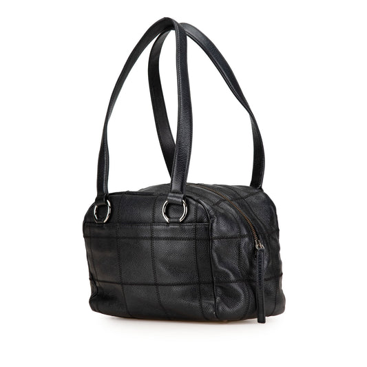 Black Chanel Small Caviar Choco Bar Shoulder Bag