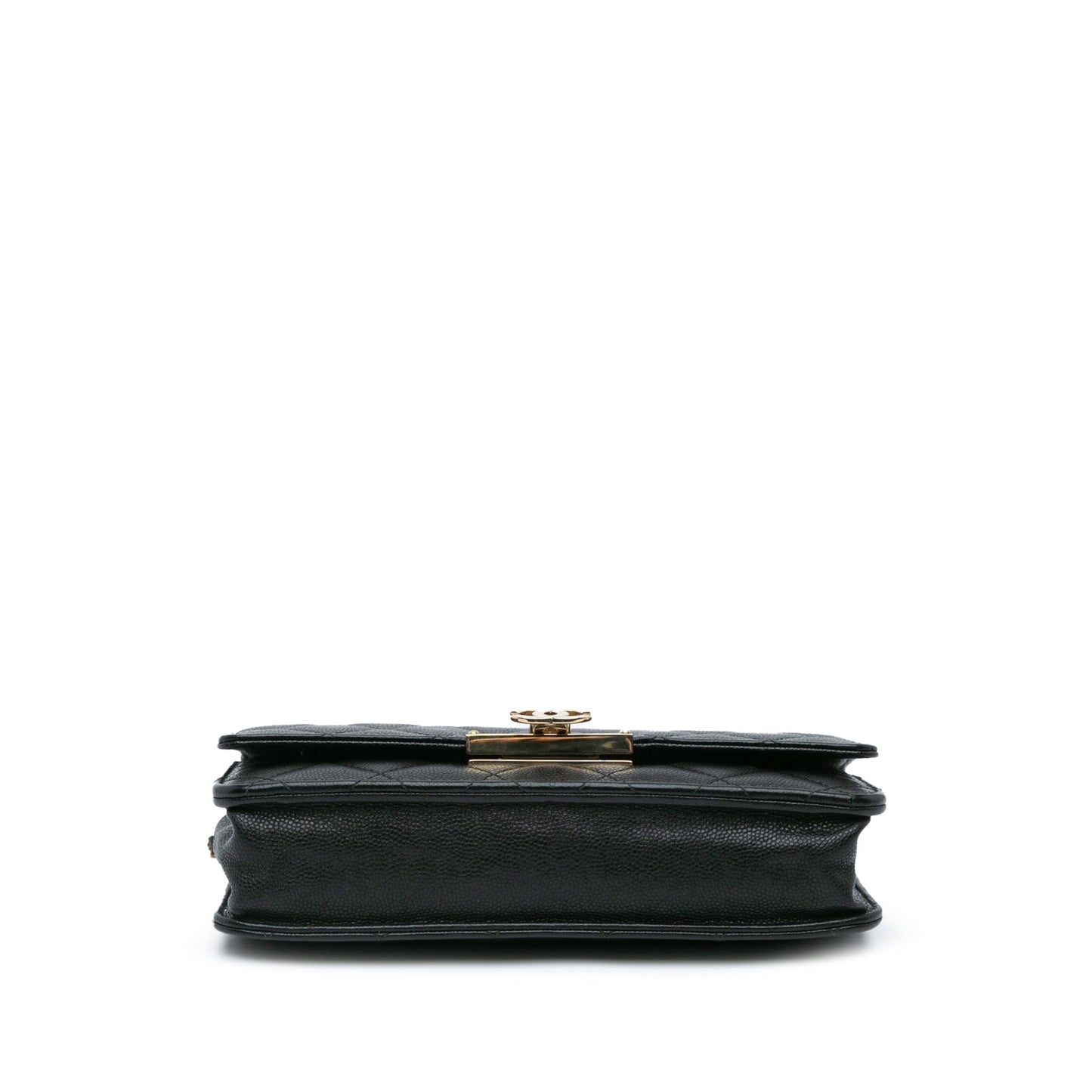 Black Chanel Quilted Caviar Golden Class Wallet On Chain Crossbody Bag